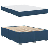 Struttura del letto con materasso Blu 140 x 200 cm Tessuto