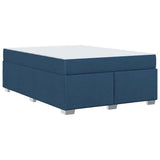 Struttura del letto con materasso Blu 140 x 200 cm Tessuto
