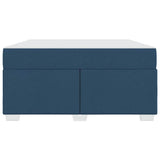 Struttura del letto con materasso Blu 140 x 200 cm Tessuto