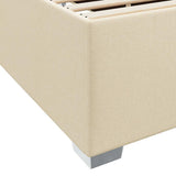 Struttura del letto con materasso Crema 200 x 200 cm Tessuto