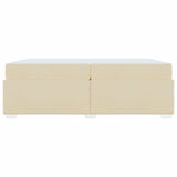 Struttura del letto con materasso Crema 200 x 200 cm Tessuto