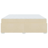 Struttura del letto con materasso Crema 200 x 200 cm Tessuto