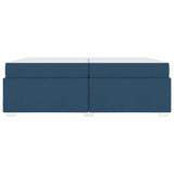 Struttura del letto con materasso Blu 200 x 200 cm Tessuto