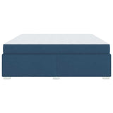 Struttura del letto con materasso Blu 200 x 200 cm Tessuto
