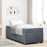 Struttura del letto Grigio scuro 80 x 200 cm Tessuto