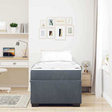 Struttura del letto Grigio scuro 80 x 200 cm Tessuto