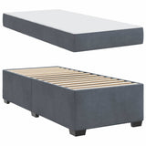 Struttura del letto Grigio scuro 80 x 200 cm Tessuto