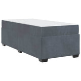 Struttura del letto Grigio scuro 80 x 200 cm Tessuto