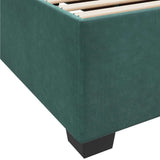 Struttura del letto Verde Scuro 100 x 200 cm Tessuto