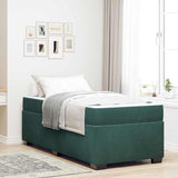 Struttura del letto Verde Scuro 100 x 200 cm Tessuto
