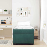 Struttura del letto Verde Scuro 100 x 200 cm Tessuto