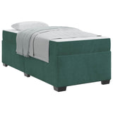 Struttura del letto Verde Scuro 100 x 200 cm Tessuto