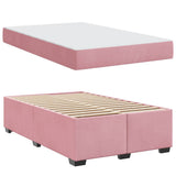 Struttura del letto con materasso Rosa 120 x 190 cm Tessuto