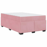 Struttura del letto con materasso Rosa 120 x 190 cm Tessuto