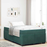 Struttura del letto Verde Scuro 120 x 200 cm Tessuto