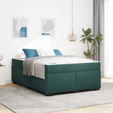 Struttura del letto Verde Scuro 140 x 200 cm Tessuto