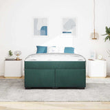 Struttura del letto Verde Scuro 140 x 200 cm Tessuto