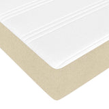 Struttura del letto con materasso Crema 90 x 190 cm Tessuto