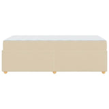 Struttura del letto con materasso Crema 90 x 190 cm Tessuto