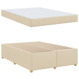 Struttura del letto con materasso Crema 140 x 200 cm Tessuto