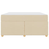 Struttura del letto con materasso Crema 140 x 200 cm Tessuto