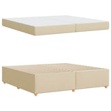 Struttura del letto con materasso Crema 200 x 200 cm Tessuto