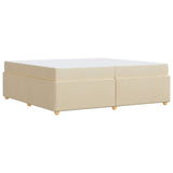 Struttura del letto con materasso Crema 200 x 200 cm Tessuto
