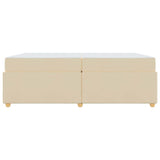 Struttura del letto con materasso Crema 200 x 200 cm Tessuto