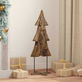 Albero di Natale Marrone 90 cm Legno massello di teak