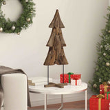 Albero di Natale Marrone 90 cm Legno massello di teak