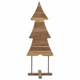 Albero di Natale Marrone 90 cm Legno massello di teak