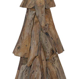 Albero di Natale Marrone 120 cm Legno massello di teak