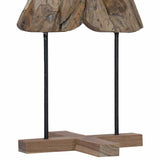 Albero di Natale Marrone 120 cm Legno massello di teak