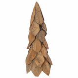 Albero di Natale Marrone 50 cm Legno massello di teak