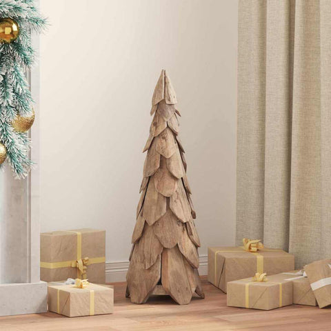 Albero di Natale Marrone 80 cm Legno massello di teak