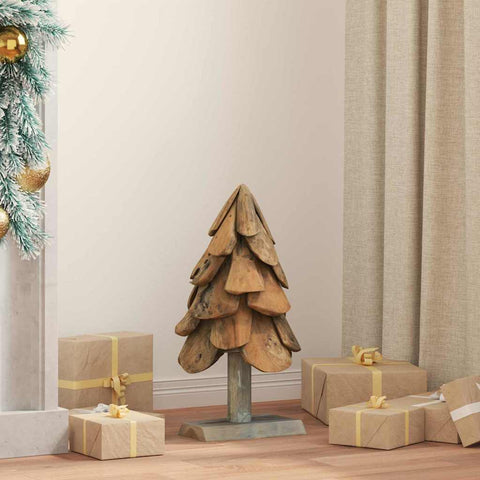 Albero di Natale Marrone 60 cm Legno massello di teak