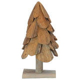 Albero di Natale Marrone 60 cm Legno massello di teak