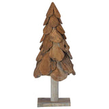 Albero di Natale Marrone 90 cm Legno massello di teak