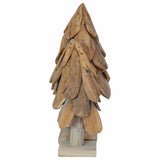 Albero di Natale 3 pcs Marrone Legno massello di teak