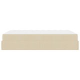 Struttura letto con materasso con materasso 2 pcs Crema Tessuto