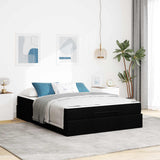 Struttura letto con materasso 2 pcs Nero Tessuto