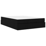 Struttura letto con materasso 2 pcs Nero Tessuto