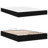 Struttura letto con materasso 2 pcs Nero Tessuto