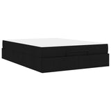Struttura letto con materasso 2 pcs Nero Tessuto