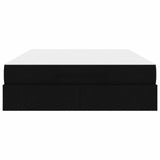 Struttura letto con materasso 2 pcs Nero Tessuto