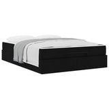 Struttura letto con materasso 2 pcs Nero Tessuto