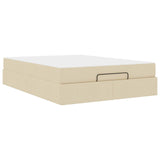 Struttura letto con materasso con materasso 2 pcs Crema Tessuto