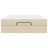 Struttura letto con materasso con materasso 2 pcs Crema Tessuto
