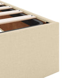 Struttura letto con materasso con materasso 2 pcs Crema Tessuto