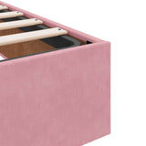 Struttura letto con materasso 2 pcs Rosa Velluto